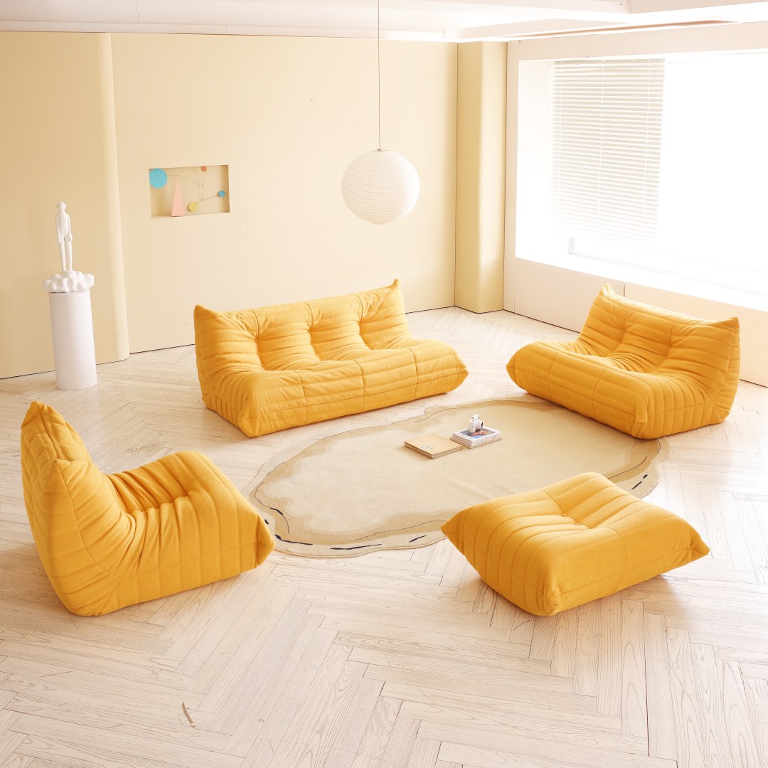 Togo Sofa Replica Yellow in Boucle Homart Furniture Store