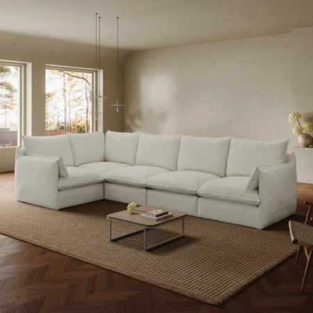 Nestle Modular 5-Piece Closed Sectional Couch