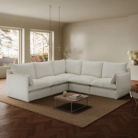 Nestle Modular 5-Piece V-Shaped Corner Couch Closed