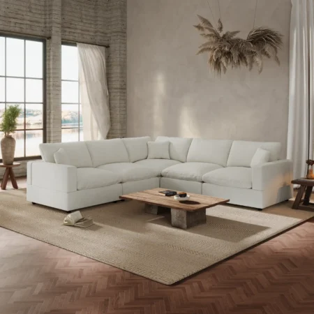 Clova Couch 5 Pieces V Shape Closed